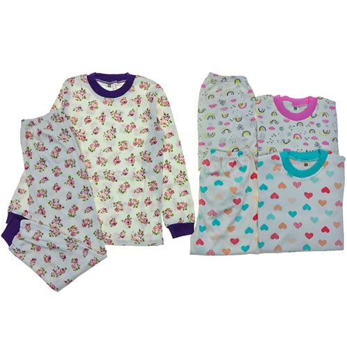 Karaca Kız Çocuk Desenli Penye Pijama Takımı 10-13 Yaş