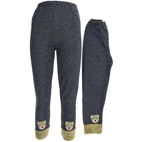 Özmiraç 7503 Kız Çocuk Balıksırtı Peluş Ayıcıklı Tayt 8-13 Yaş