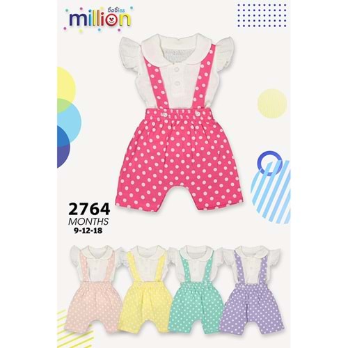 Million 2764 Kız Bebe Puantiyeli slopet 6-18 Ay