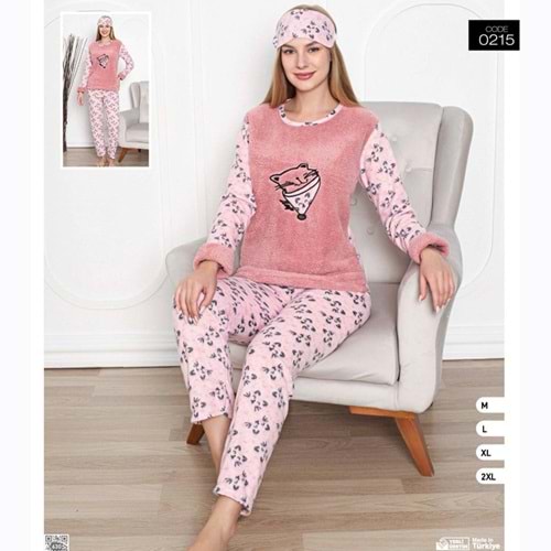 Neyl 0215 Bayan Polar Pijama Takım M-2XL