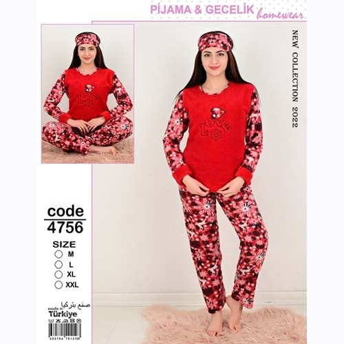 Neyl 4756 Bayan Polar Pijama Takım M-2XL